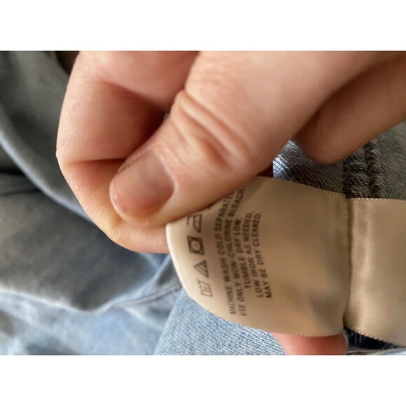 Anthropologie Holding Horses Denim Chambray Fray Edge Top Small - Picture 10 of 12